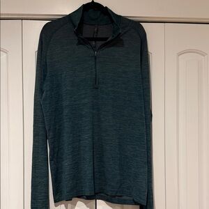 Lululemon Men’s Metal Vent Tech Half-Zip Medium Green Active Casual Pullover Xl‎